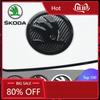 Car Sticker 2025 New 80mm 90mm ABS Emblem For Skoda Fabia 1 2 Octavia a7 RS Superb Rapid Yeti Karoq Vision Car Head Front Rear B