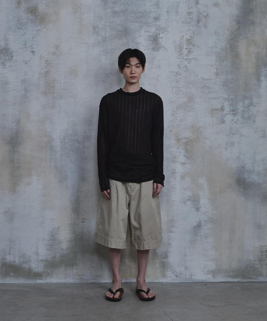 PARADIGMFILM [Ep.02] Waved Panel Long Sleeve (Black)