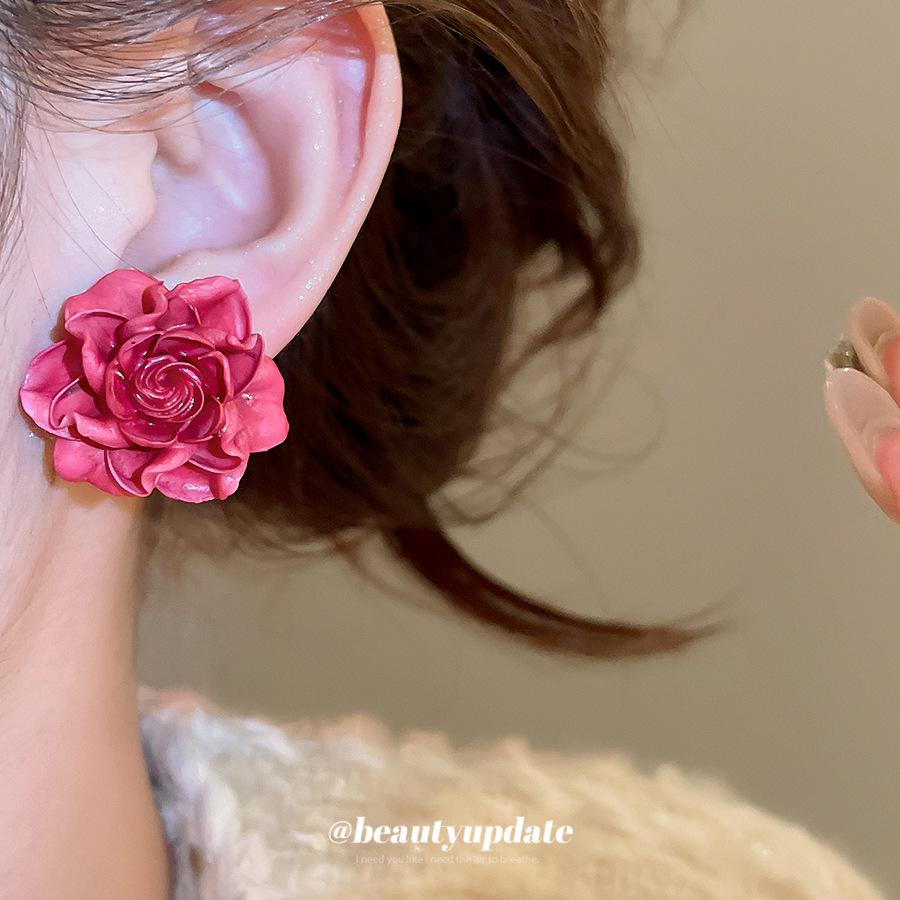 Высококачественные трехмерные цветочные серьги из смолы - Элегантные, Универсальные, Модные