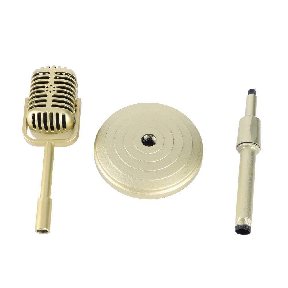 Height Adjustable Microphone Prop Model Support Rod Mic Stand Set Fake Mic Prop Photography