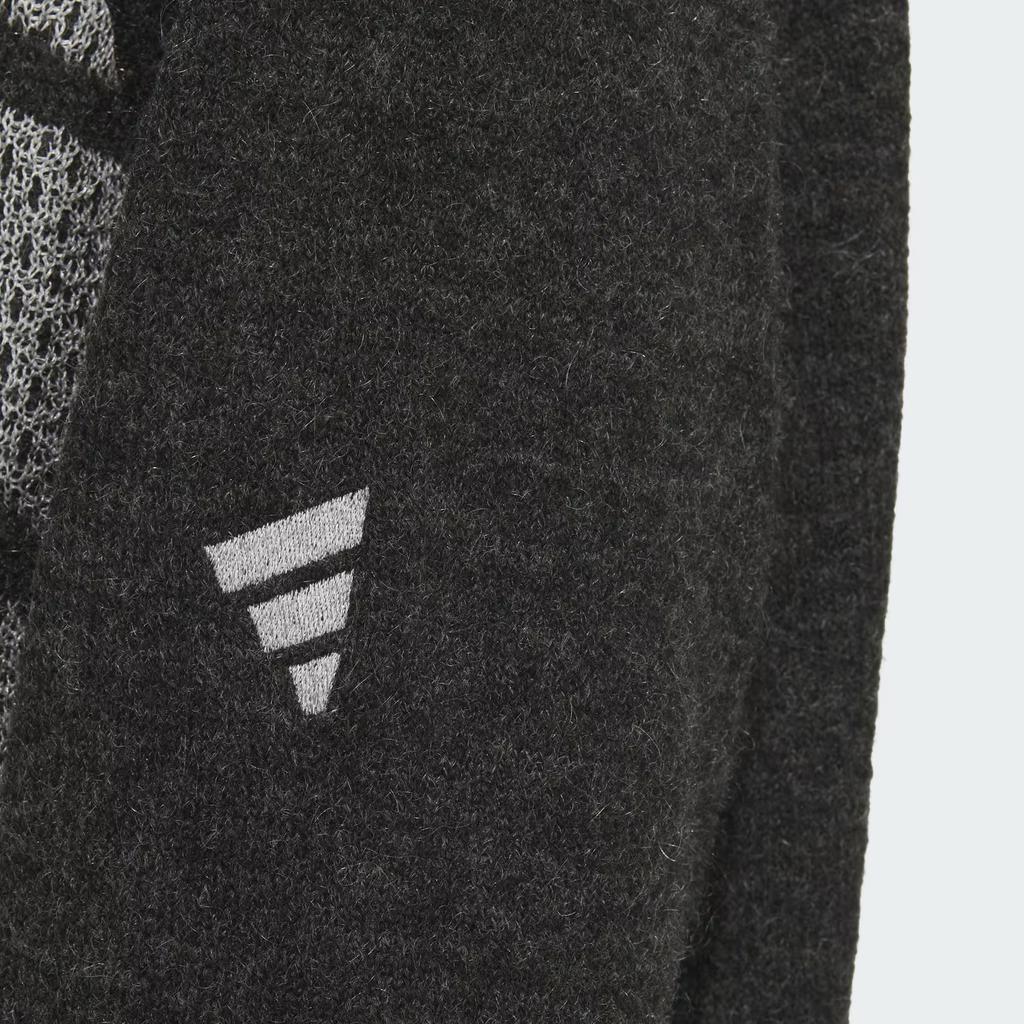 adidas FW24 FUSTL Series P Crew2 Простой повседневный универсальный вязаный свитер с длинным рукавом Мужские топы Carbon-Black JW6682