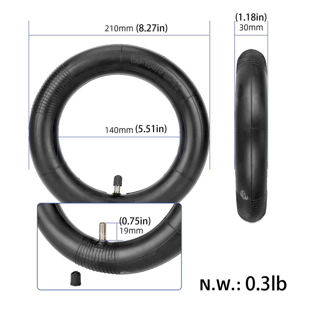 8.5 inch Inner Tube 50/75-6.1 Thick Scooter Tube Universal 8 1/2 x2 Inflated Tube Replacement for Gotrax GXL Hiboy S2 Xiaomi M365 Pro Pro2 1S MI3 Lite