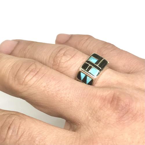 Helldorado Black & Blue Inlay Ring 01 (A Type)
