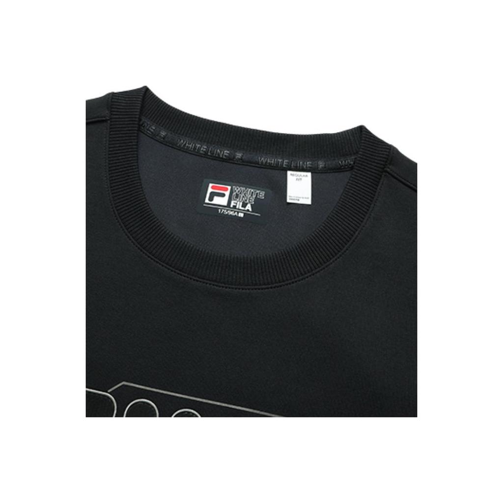 Fila Базовый логотип Вязаный спортивный свитшот с круглым вырезом для мужчин Свитшот Легендарно-синий F11M217203F-NV