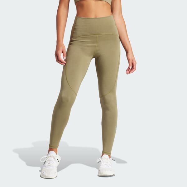 adidas Леггинсы для йоги X Stella McCartney 7/8 женские леггинсы оливково-зеленые IT5711
