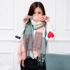 Autumn And Winter Warm Cashmere Fringed Student Plaid Scarf Women'S Winter Versatile Shawl