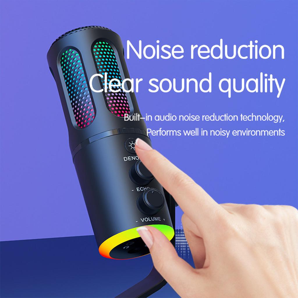 Computer desktop noise reduction microphone game live karaoke notebook voice anchor sound card condenser microphone