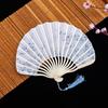 1Pcs Summer Folding Fan Dance Performance Props Silk Cloth Portable Retro Fans