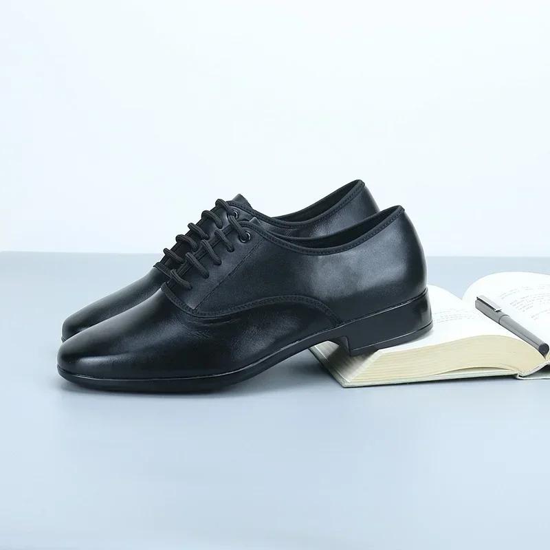 Мужские туфли для современных танцев из натуральной кожи, мужские туфли для латиноамериканских танцев, танго, бальных танцев, с мягкой подошвой, мужские танцевальные туфли, дышащие кроссовки