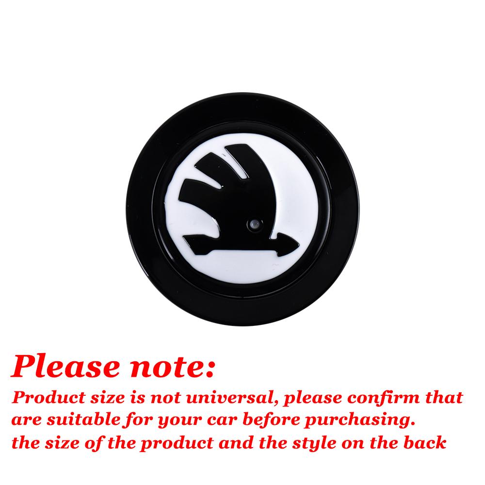 zbrgi9 For Skoda Kodiaq Octavia Fabia Karoq Enyaq Kamiq Superb Scala Rapid RS 3D ABS Car Steering Wheel Center Badge Sticker Decoration