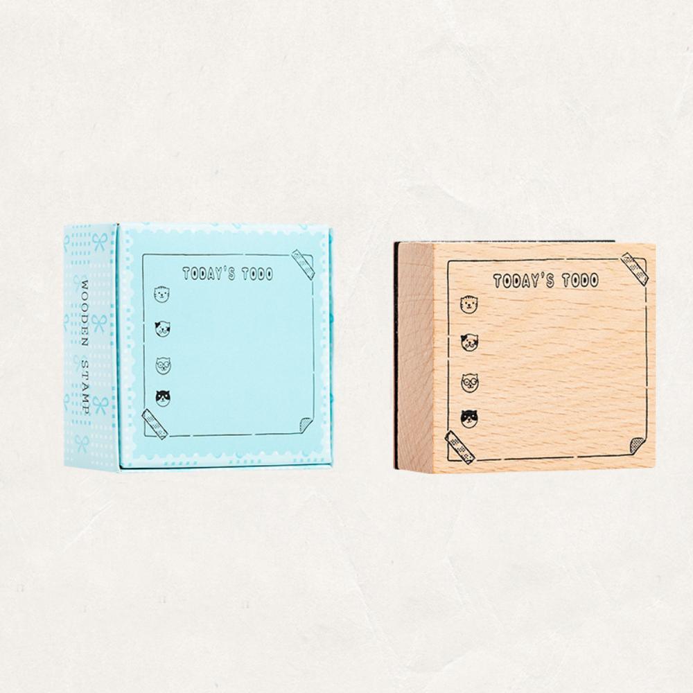 Portable Monthly Calendar Seal Wooden DIY Decorative Printing Stamp Seal Calendar Stamp Seal