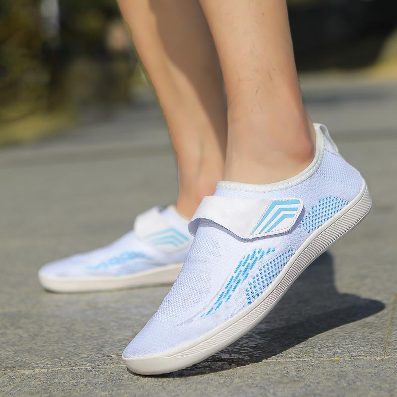 Удобная обувь для ходьбы с широким носком, вязаная, легкая, повседневная, спортивная обувь, мужская, женская, балетки, эластичные, нескользящие, тренировочные кроссовки