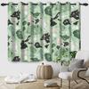 2Pcs/Set Green Floral Polyester Window Curtains  Pastoral Style Nature Flowers Leaves Bathroom Bedroom Decor Blackout Curtains