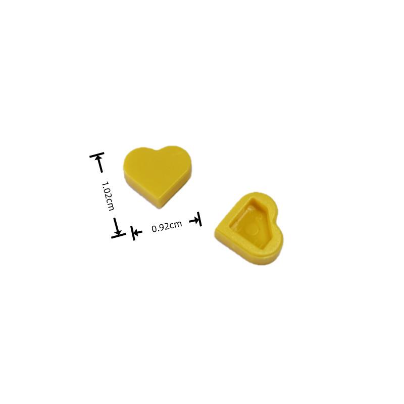 100 шт. MOC 39739 Плитка Круглая 1x1 Сердце Строительные Блоки Наборы Любовь Персик Совместимые с Образовательными Креативными Детскими Игрушками