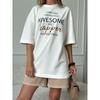 Western Style New Fashion Casual Loose Print Round Neck Short Sleeve T-shirt Top Printed T-shirt Top