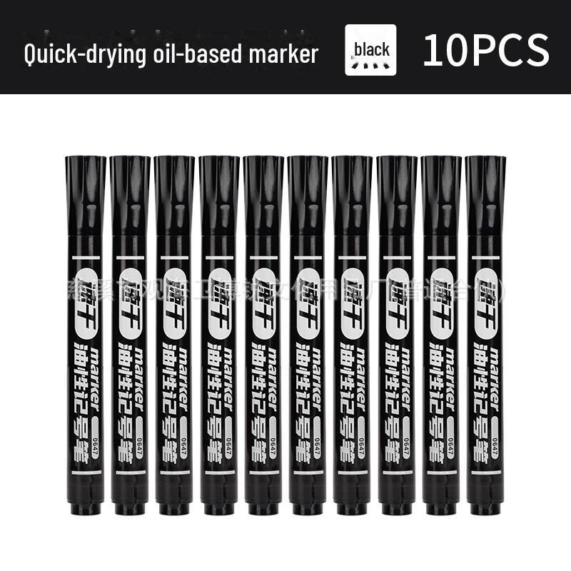 Черная толстая водонепроницаемая ручка-маркер с большой емкостью
