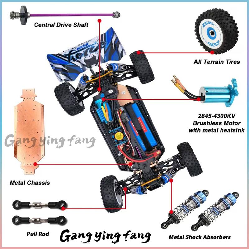 1/12 124017 Wltoys -V8 2.4G Гоночные RC Машинки 4WD Бесколлекторный Двигатель 75 км/ч Высокоскоростные Пульт Дистанционного Управления Внедорожные Дрифт Игрушки Для Взрослых
