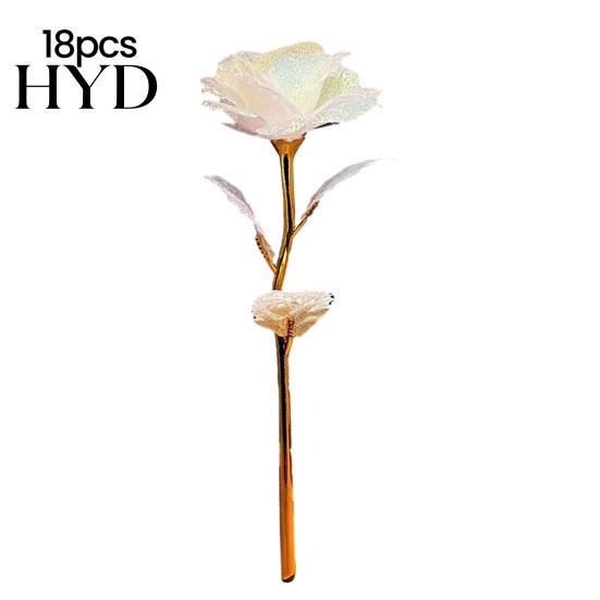 Hall Decor Flower Artificial Colorful Rose Rainbow Present for Flowers Mother's Day Thanksgiving Valentine's Birthday Party