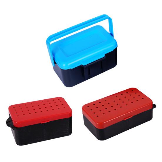 Портативный контейнер для живой наживки с ручкой, двухслойный кейс для переноски рыболовных приманок, рыболовные снасти, опарыш, червь, земляной червь, рыбалка