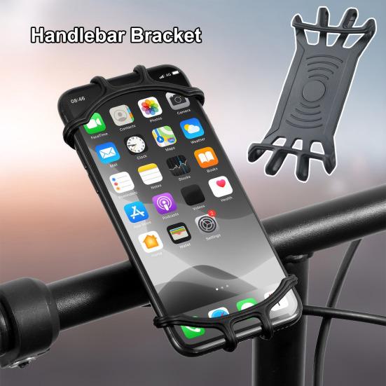 Bicycle Phone Holder Silicone Band for Garmin Computer Interface Adjustable Anti-slip MTB Mountain Road Bike Scooter Mobile Cell Phone