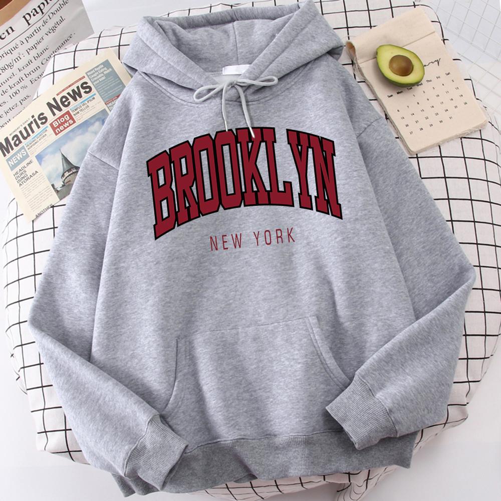 Brooklyn New York Print Man Hoodie Fashion Clothes Comfortable Simplicity Streetwear Oversized Graphics Hoodies For Men