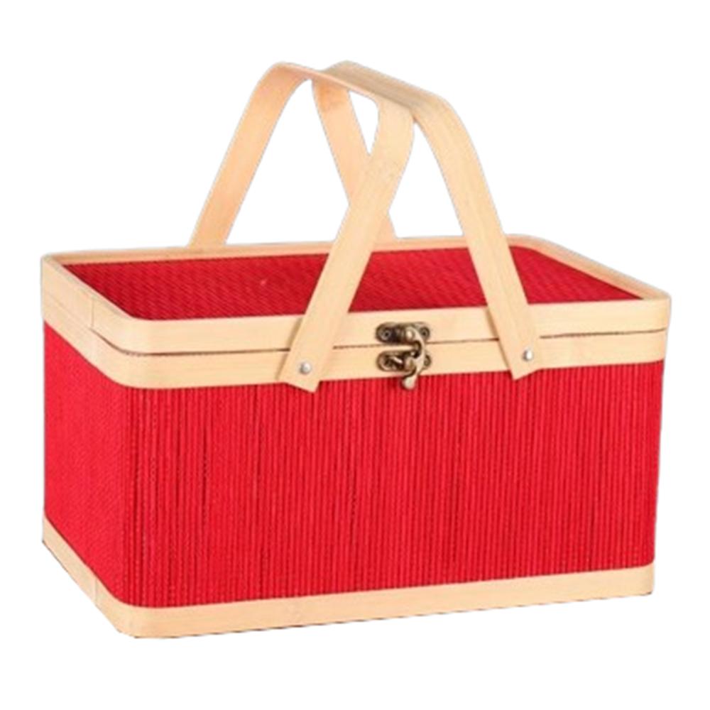 Chinese Style Moon Cake Box Vintage Bread Storage Basket Bread Organizer Egg Container Camping