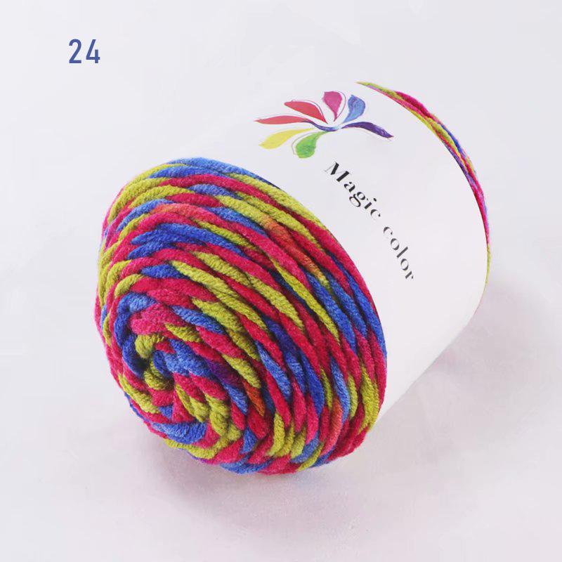 50 г/моток Взрослый шарф Разноцветное секционное крашение 8 нитей Хлопковая пряжа Пряжа Сделай сам Ручное вязание
