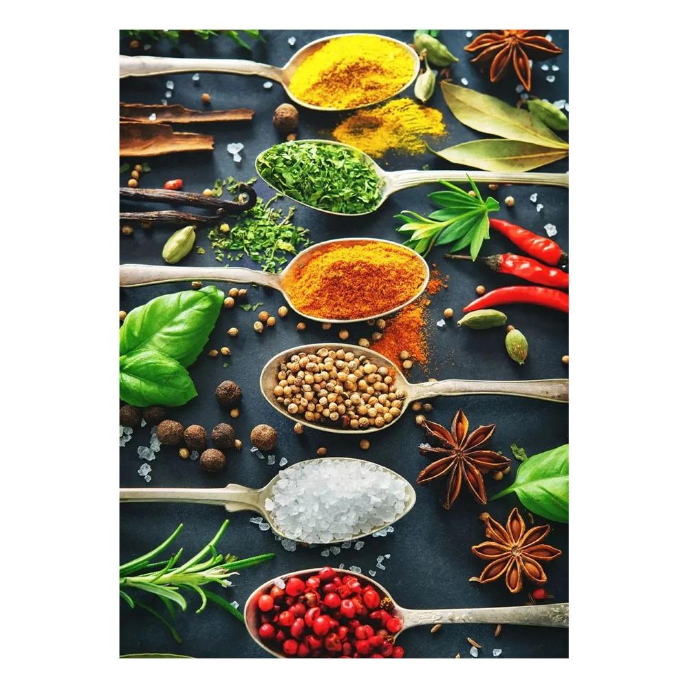 Modern Cooking Herbs Spices Sushi Utensils Spoon Wall Art Picture Canvas Painting Luxury Artwork Poster Print Home Kitchen Decor