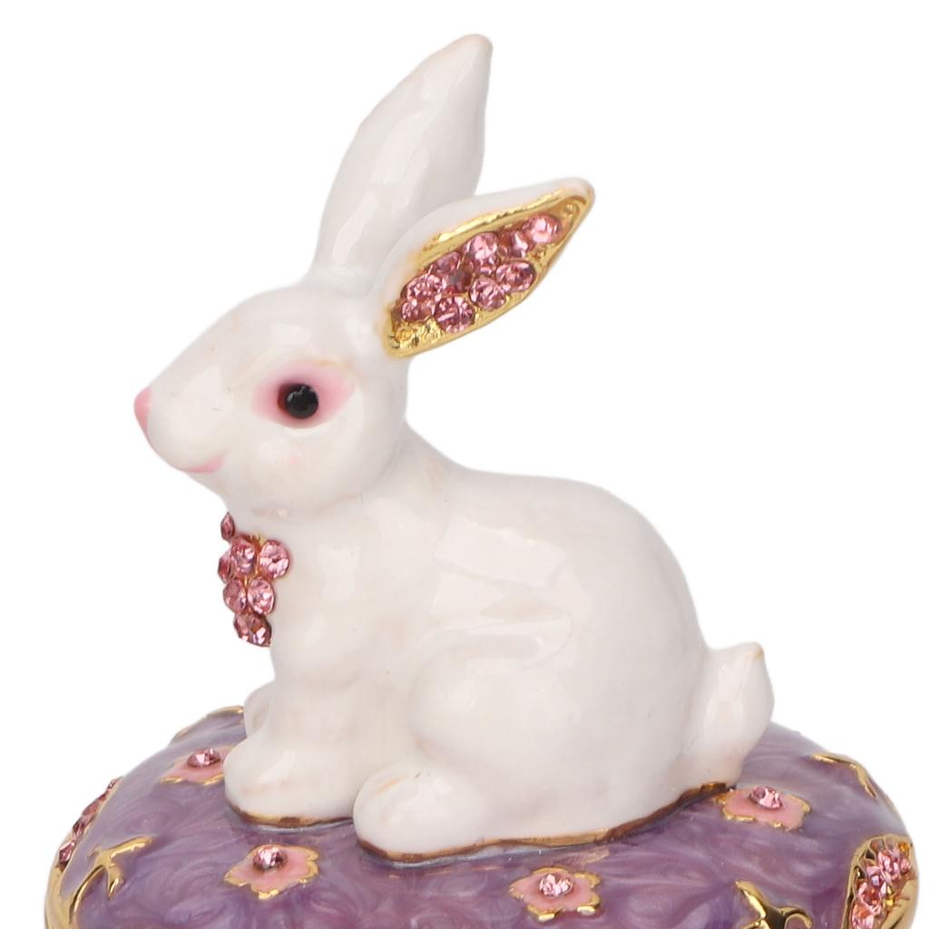 Vintage Zinc Alloy Trinket Box, Enamel Floral Pattern, Exquisite Artwork Jewelry Storage Figurine Hand Painted Trinket Box