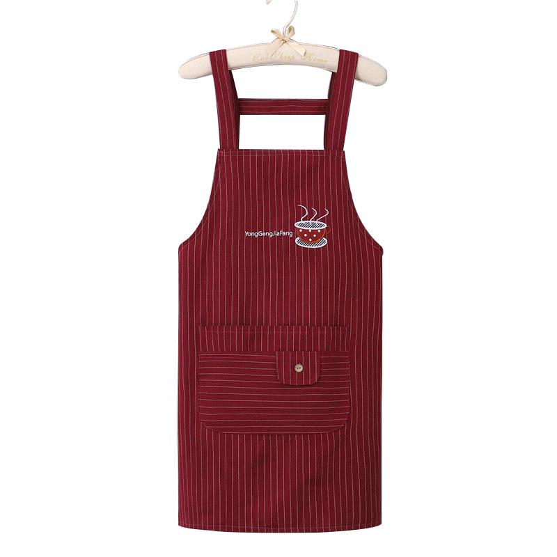 Современный хлопковый фартук шеф-повара без рукавов с вышивкой - Масло- и пятноотталкивающий, защита с длинным рукавом для домашнего использования