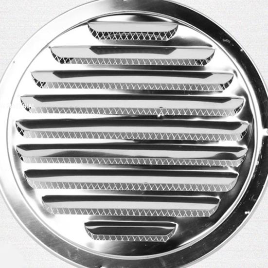 Вентиляционная крышка, водонепроницаемая, с гладкими краями, многофункциональная круглая жалюзи из нержавеющей стали, настенная вентиляционная решетка, крышка для дома, ресторана, рынка