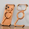 Luxury Z-Shape Metal Frame For Magsafe Phone Case For iPhone 17 Air 16 15 Pro Max Aluminum Frameless 360°Magnetic Holder Shockproof Cover