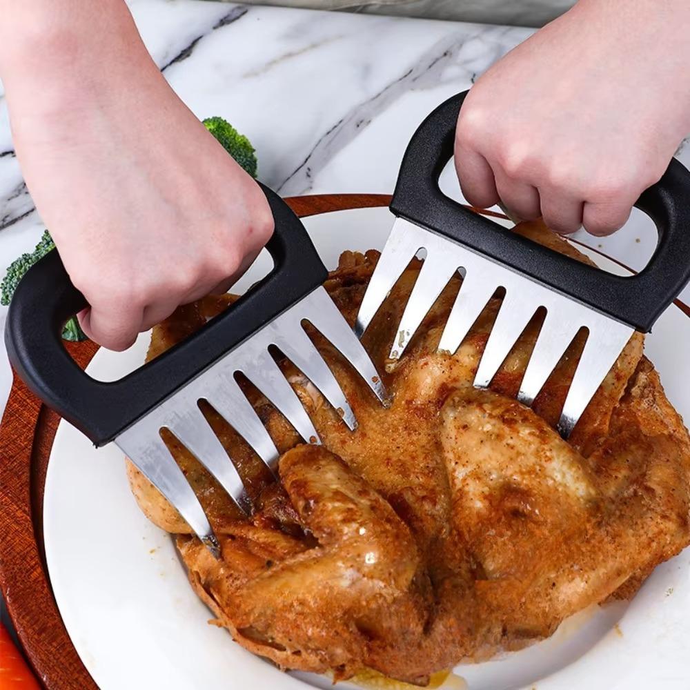 Meat Divider Stainless Steel Tear Meat Tools Bear Claw BBQ Fork Manual Meats Roasting Forks Kitchen Meats Barbecue Tears Tool