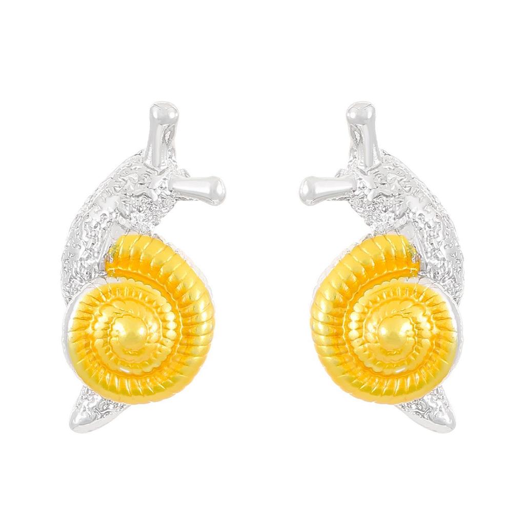 2024 Модный комплект из сережек и кольца на указательный палец с милой мультяшной улиткой для женщин