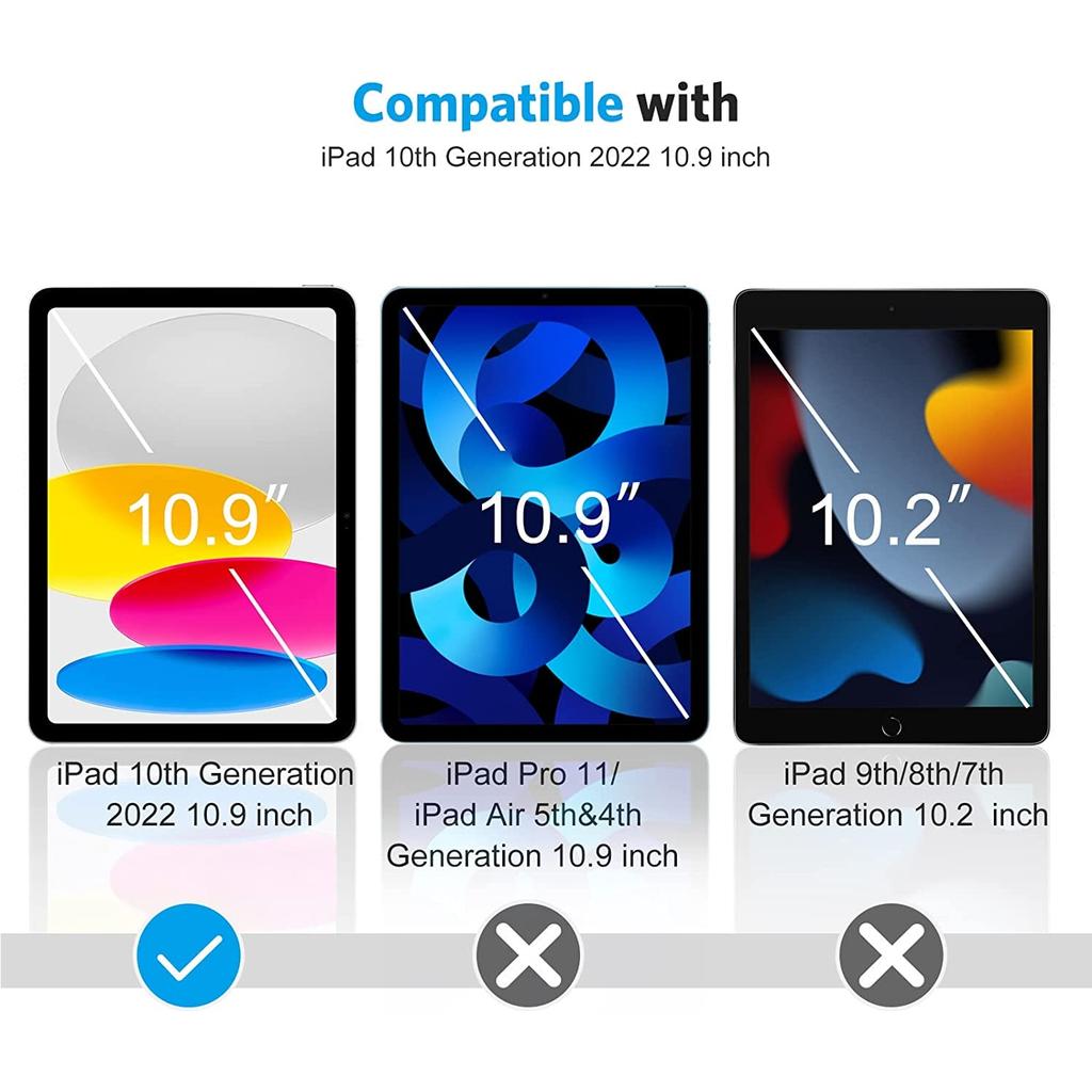 Для Apple iPad 10,9 дюйма (2022) Защитная пленка 10-го поколения из закаленного стекла для iPad 10 2022 A2757 / A2777