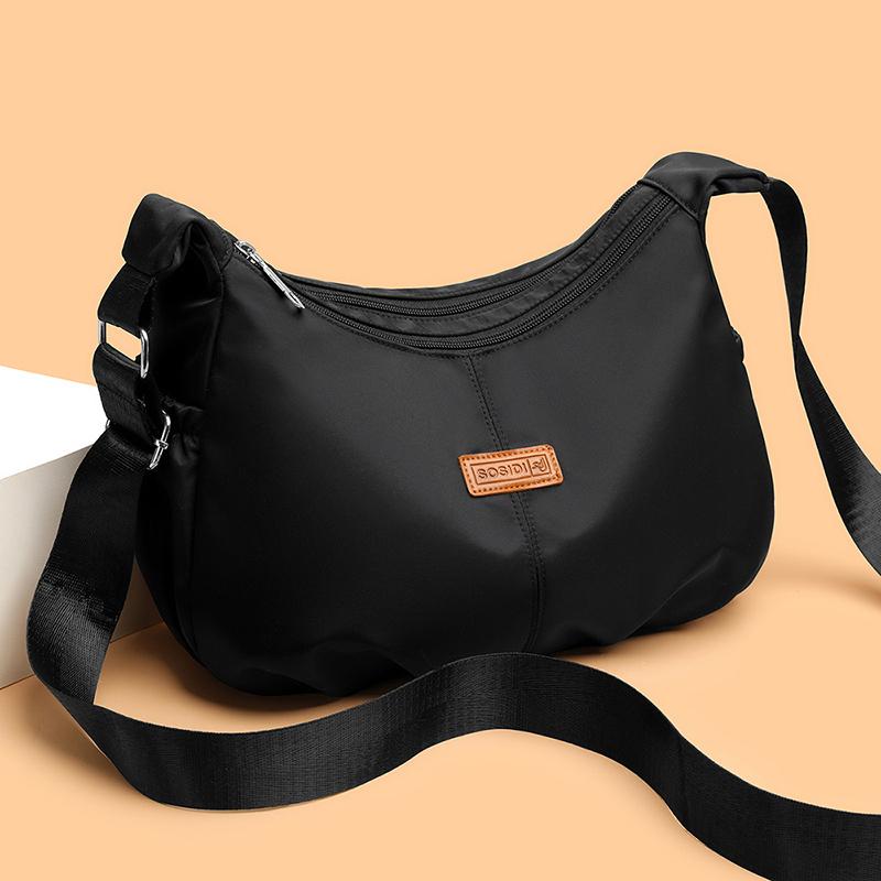 Повседневная женская нейлоновая сумка через плечо, модная, простая, в студенческом стиле, сумка кроссбоди, большой вместимости, дизайнерская женская сумочка
