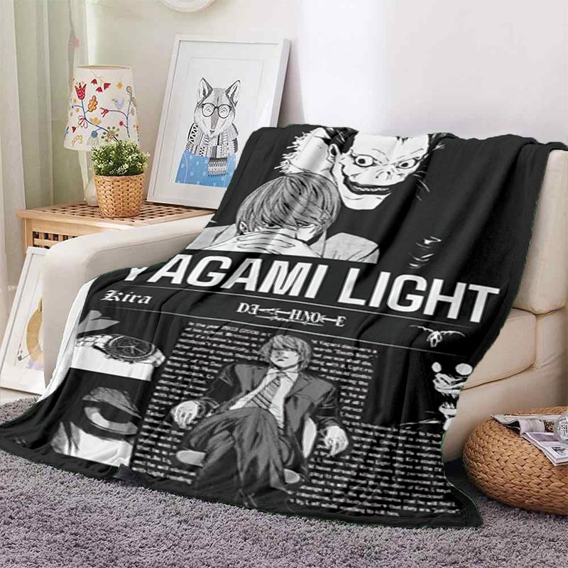 Death Note Anime Character Print Blanket Soft And Comfortable Camping Trip Bedroom Christmas Gifts Sheet
