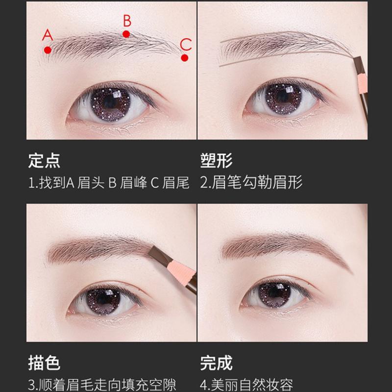 10pcs Brand Hengsi Pull Peel Eyebrow Pencil Brown Black Waterproof Eyebrow Enhancement Wholesale Cosmetics Long Lasting Beginner