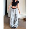 Women's Summer Black & Grey Loose Fit Jazz Hip Hop Sweatpants
