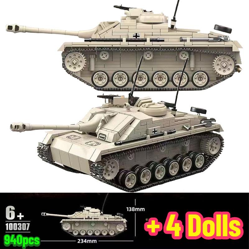 Военные Блоки для Сборки Танков Штурмгешуц III Армии Германии WW2 Танки KV-2 Пантера Леопард 2A7 Кирпичики Детские Игрушки Подарок Мальчикам
