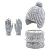 Plush Lining Neck Gaiter Gloves Set Thickened Pullover Hat Warm Gloves  Winter