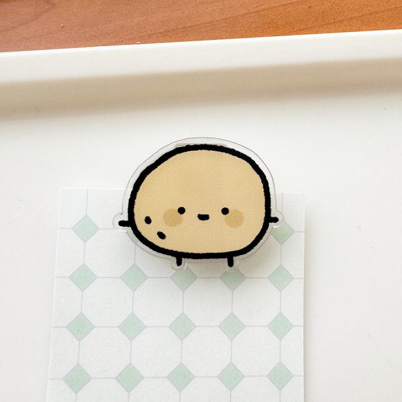 10Pcs Cute Cartoon Vegetable Acrylic Memo Clips Double Sided Paper Clamp Student Stationery Gift