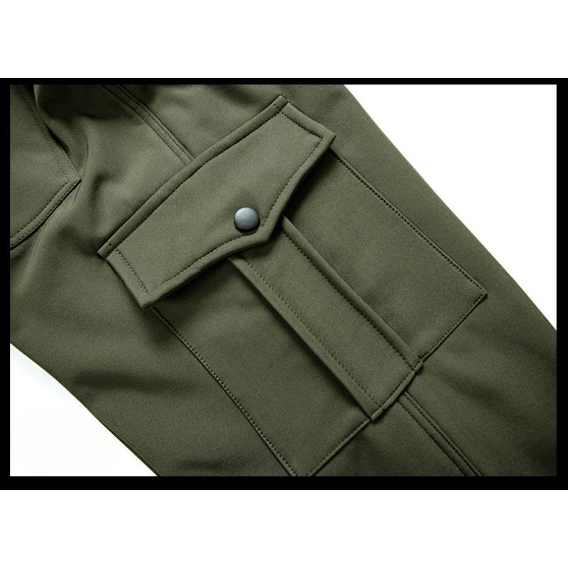 Autumn and Winter Plus Velvet Thickened Jacket Suit, A Complete Set of Windproof and Water-repellent Outdoor Cold-proof Warm Overalls