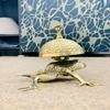 Brass Frog Style Desk Bell Nautical Hotel Counter Reception Service Bell