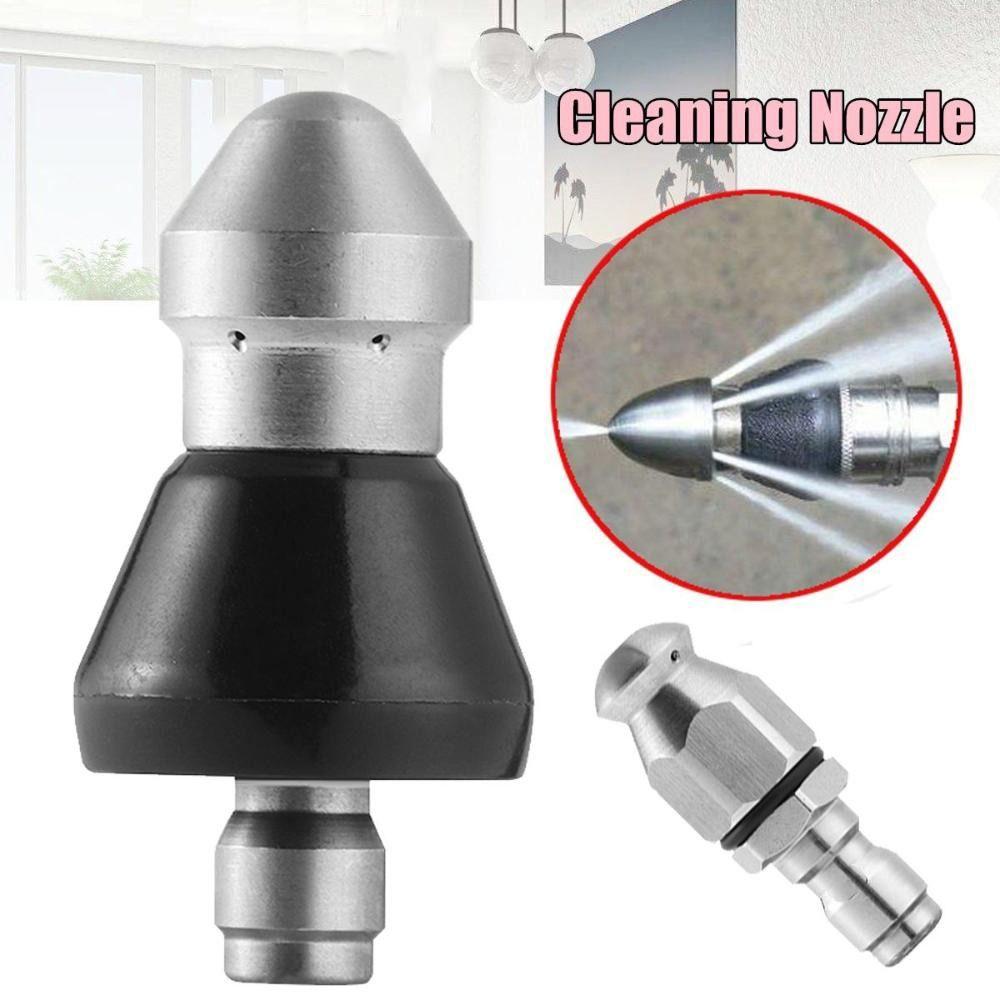Подключите очиститель канализации из нержавеющей стали, насадка для мойки под давлением, резьба 1/4 дюйма, дноуглубительные работы