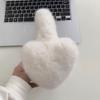 Solid Color Love Heart Plush Earmuffs Thicken Women Ear Cover Soft Winter Earflap  Student