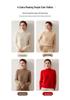 2025 Autumn Women's High Neck Cable Knit Cashmere Sweater - Loose Fit with Diamond Pattern