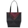Loewe Medium Puzzle Fold Tote In Nappa Calfskin Black/Burgundy Women Tote_bags A779G50X96-1101