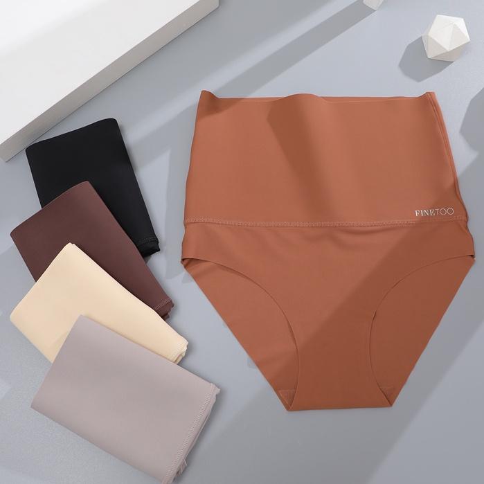 FINETOO Бесшовные трусики для женщин с высокой талией, антибактериальное нижнее белье, корректирующее белье, трусики