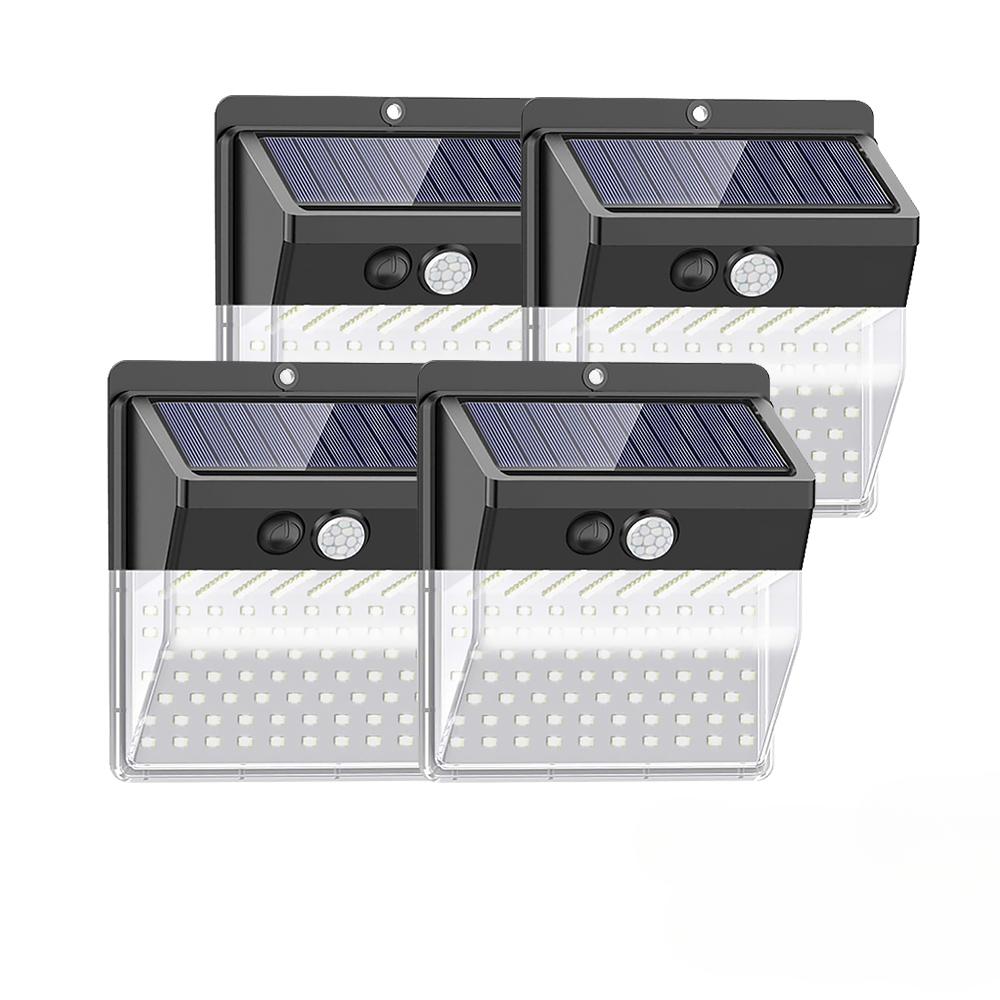 172 светодиодных солнечных фонарей, наружный супер яркий 3-режимный датчик движения, настенный солнечный светильник с широким углом обзора 270 градусов, охранное освещение